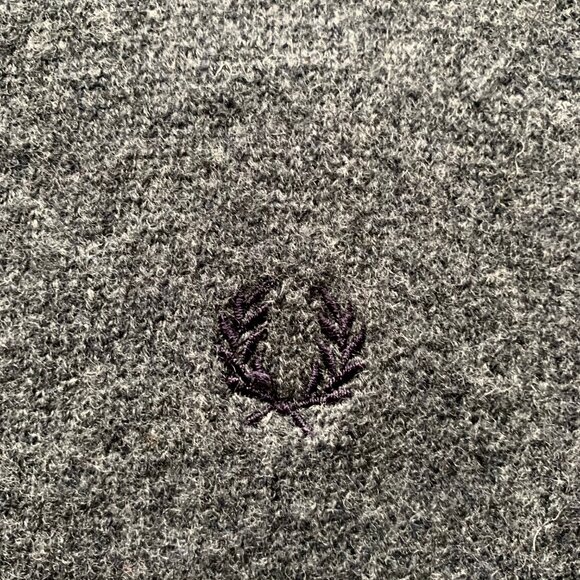 Fred Perry Cardigan Lambs Wool Argyle Sweater. Medium. - Picture 5 of 12